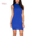 Königsblau Rundhals Rayon Sexy Bodycon Sexy Kleid